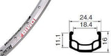 DM18 27.5" (650b) RIM MSW 36h S/V SIL  17.8/23.8