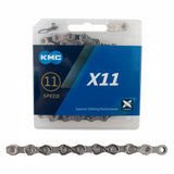X11 11sp Chain, Silver/Black