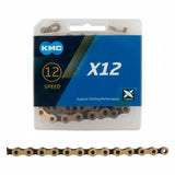 X-12 Ti-Nitride Coated 12sp Chain, Gold/Black
