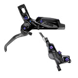 SRAM G2 Ultimate Disc Brake and Lever - Front, Post Mount, Carbon Lever, Titanium Hardware, Gloss Black with Rainbow Hardware, A2