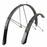 FULL METAL 26x2.5" FENDER SET BLACK W/BLACK STAYS