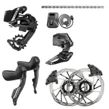 GROUP KIT SRAM FORCE ETAP AXS 2X E1 HRD SHIFTER/HYD ED FM FD/CHAIN 114L/RD 36T MAX & BAT/FD & 160 CL ROTORS & BAT/CHARGER & CORD (P)