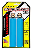 MTB Chunky Silicone Grips, Aqua