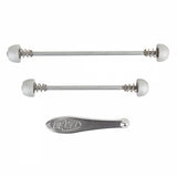 HubLox Anti Theft Bolt-On Wheel Skewers, F/R, Silver