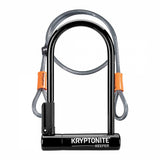Keeper 12 Standard U-Lock w/ Flex Cable, 4"x8",  Black