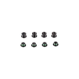 5/6 Dual-Hex Chainring Bolt Set, 8pc Steel, Black