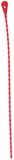 BEAD CABLE TIES REUSEABLE RED 100/BG