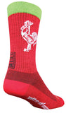 SockGuy Sriracha Wool Socks - 8", Red, Large/X-Large