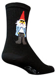 SockGuy Crew Gnomies Socks - 6", Black, Small/Medium