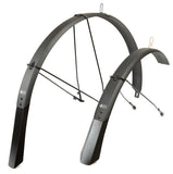 FULL METAL 26x2.5" FENDER SET BLACK W/BLACK STAYS