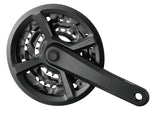 140mm 22/32/42 7/8sp TRIPLE SQUARE TAPER CRANK BLACK W/CHAINGUARD (120BB)