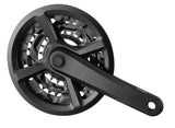 160mm 22/32/42 7/8sp TRIPLE SQUARE TAPER CRANK BLACK W/CHAINGUARD (120BB)