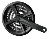 170mm 28/38/48 7/8sp TRIPLE SQUARE TAPER CRANK BLACK W/CHAINGUARD (124.5BB)
