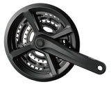 170mm 28/38/48 7/8sp TRIPLE SQUARE TAPER CRANK BLACK W/CHAINGUARD (124.5BB)