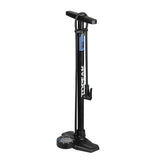 Topeak Joeblow Roadie Ex Floor Pump - Steel Barrel / Plastic Base, 3.5" Base Mount Gauge, 160 Psi /11 Bar, Smarthead, Black/Blue