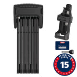 ABUS Bordo Granit XPlus 6500 Keyed Folding Lock: 120cm, SH Bracket Included, Black