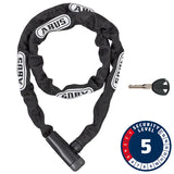 ABUS Steel-O-Chain 5805K Keyed Lock: 75/5mm, Black