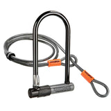 Kryptolok Standard U-Lock w/ Flex Cable, 4"x9", 12.7mm