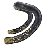 SUPER STICKY KUSH STAR FADE GOLD HANDLEBAR TAPE W/ GOLD ANODIZED PLUGS