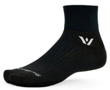 ASPIRE TWO QUARTER CREW SOCKS MEDIUM BLACK (d) (Send 848-261)
