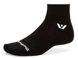 ASPIRE TWO QUARTER CREW SOCKS LARGE BLACK
