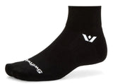 ASPIRE TWO QUARTER CREW SOCKS LARGE BLACK