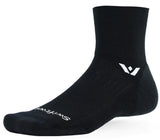 PURSUIT FOUR QUARTER CREW SOCKS SMALL BLACK