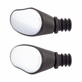 Drop Bar Mirror, Black, Pair