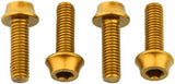 Aluminum Bottle Cage Bolt, 4 pcs - Gold