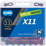 KMC X11 Waxed Chain - 11-Speed, 118 Links, Aurora