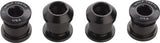Single Chainring Bolt/Nut Set, 4pc, Black