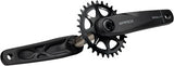 Samox Silver TM-1 Crankset - 160mm, 3-Bolt Direct Mount 30t Chainring, 24mm Chromoly Spindle, Black