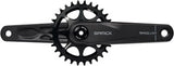 Samox Silver TM-1 Crankset - 160mm, 3-Bolt Direct Mount 30t Chainring, 24mm Chromoly Spindle, Black