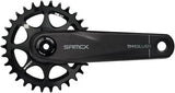Samox Silver TM-1 Crankset - 160mm, 3-Bolt Direct Mount 30t Chainring, 24mm Chromoly Spindle, Black