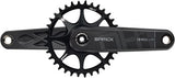 Samox Silver DH-1 Crankset - 160mm, 3-Bolt Direct Mount 34t Chainring, 28.99mm Aluminum Spindle, Black