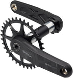 Samox Silver DH-1 Crankset - 160mm, 3-Bolt Direct Mount 34t Chainring, 28.99mm Aluminum Spindle, Black