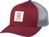 QBP Brand Logo Patch Hat - Maroon/Royal/Gray, Adjustable