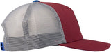 QBP Brand Logo Patch Hat - Maroon/Royal/Gray, Adjustable