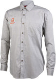 QBP Brand Long Sleeve Chambray Cotton Shirt - Men's, Gray, Medium