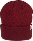QBP Brand Chevron Beanie - Maroon/Burgundy, One Size