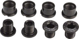Steel Outer Chainring Bolts, Double Set/8, Black