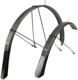 FULL METAL 26x2.5" FENDER SET BLACK W/BLACK STAYS