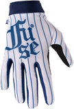 FUSE Omega Gloves - Ballpark, Full Finger, White/Blue, Large