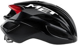 MET Rivale Helmet - Black/Red Glossy, Large