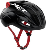 MET Rivale Helmet - Black/Red Glossy, Large