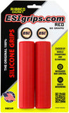 MTB Ribbed Chunky Silicone Grips, Red