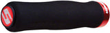 Locking MTB Contour Foam Grip Set, Black/Red  NLA