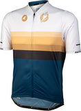 Salsa Latitude Men's Jersey - White, Navy Blue, Black , w/ Stripes, Small