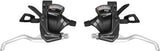 SunRace M406 ST Trigger Brake/Shift Lever Set - 3x7-Speed, For V-Brakes, Black/Silver