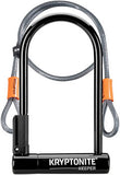 Keeper 12 Standard U-Lock w/ Flex Cable, 4"x8",  Black